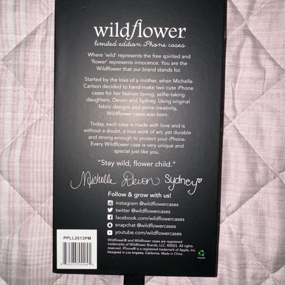 Wildflower “Be My Bunny” IPhone 13 Pro Max case - Picture 2 of 4